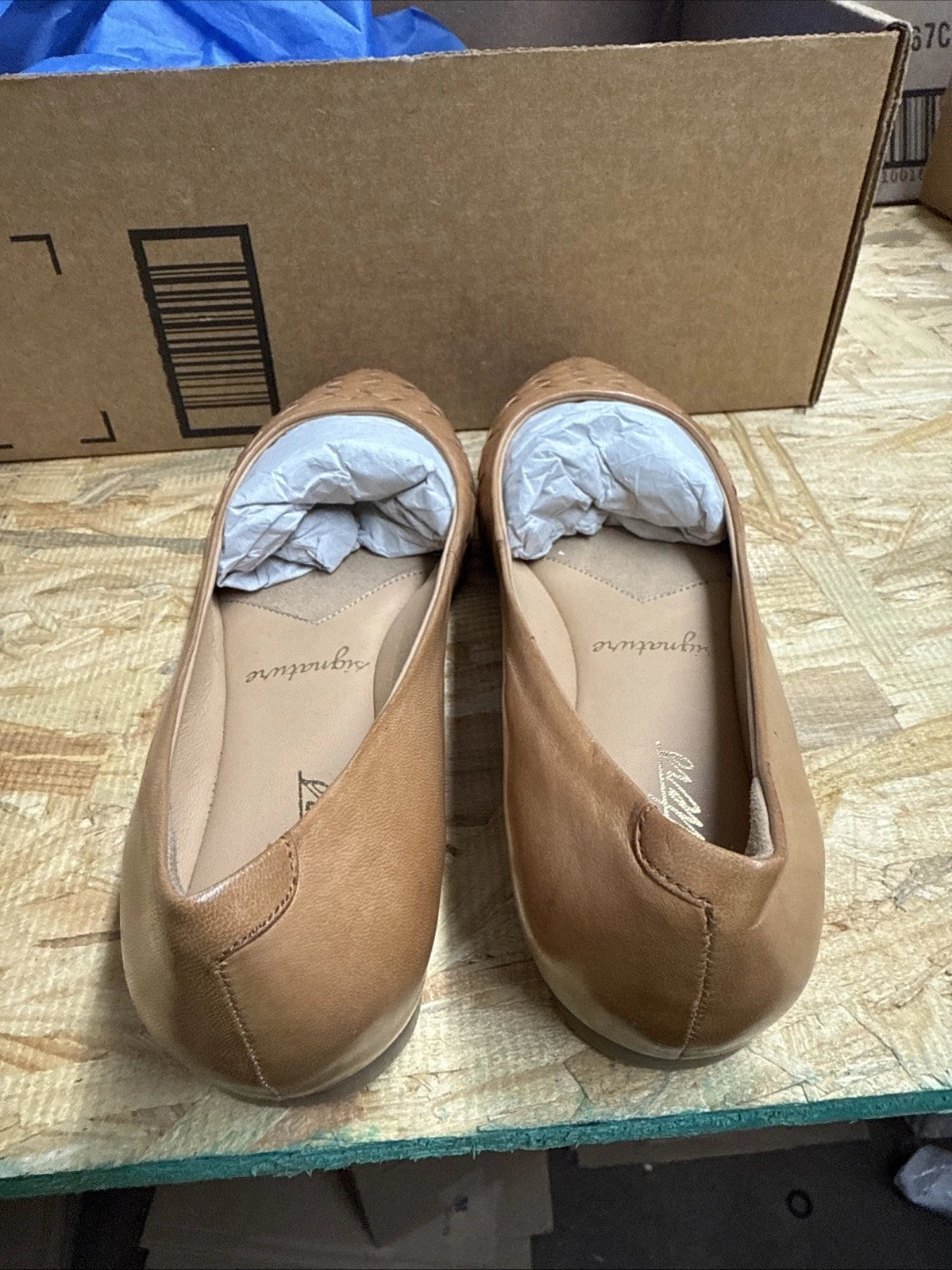 Trotters Women’s Estee Woven Ballet Flat Size 6.5 Tan