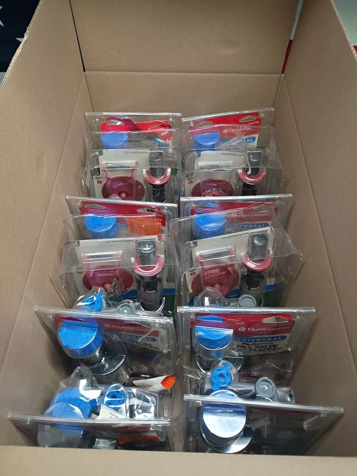12PK Fluidmaster Performax Universal Toilet Fill Valve And FlapperKit K-400H-039