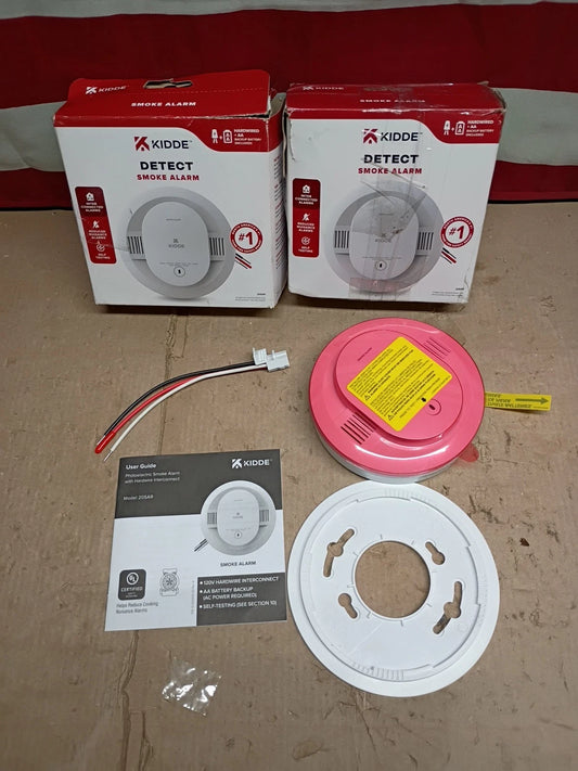 2PK Kidde 20SAR, Detect smoke alarm, Inter Connected Hardwired w/Battery, OB