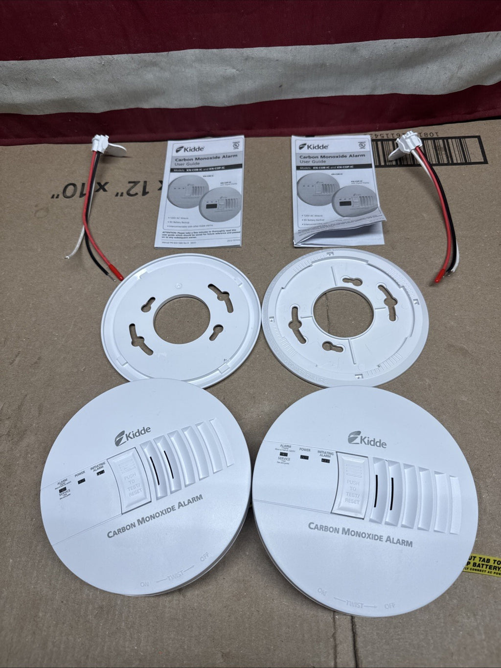 2Pk KiddeFireX Hardwired Carbon Monoxide Detector w/ LED Light, Interconnectable