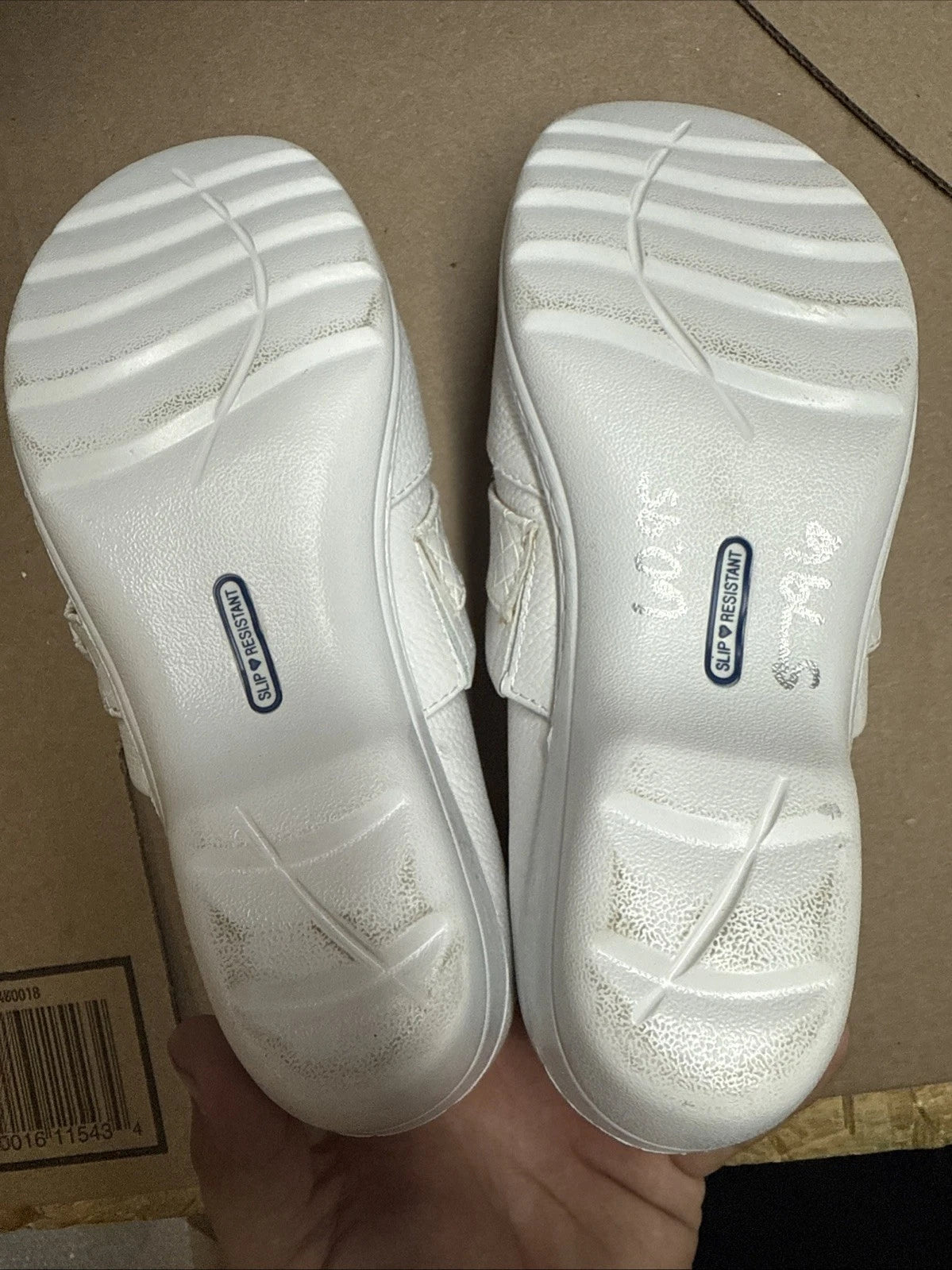 Women’s Nurse Mates Kris pillowTop lightweight Clog 8W White Leather