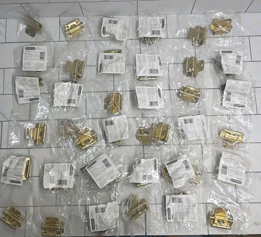 20pk Amerock Self Closing Kitchen Cabinet Door Hinge 3/8 Golden Champagne New