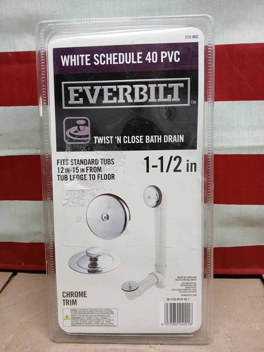 Everbilt Twist and Close 1-1/2 in. Schedule 40 White PVC Pipe Bath Waste