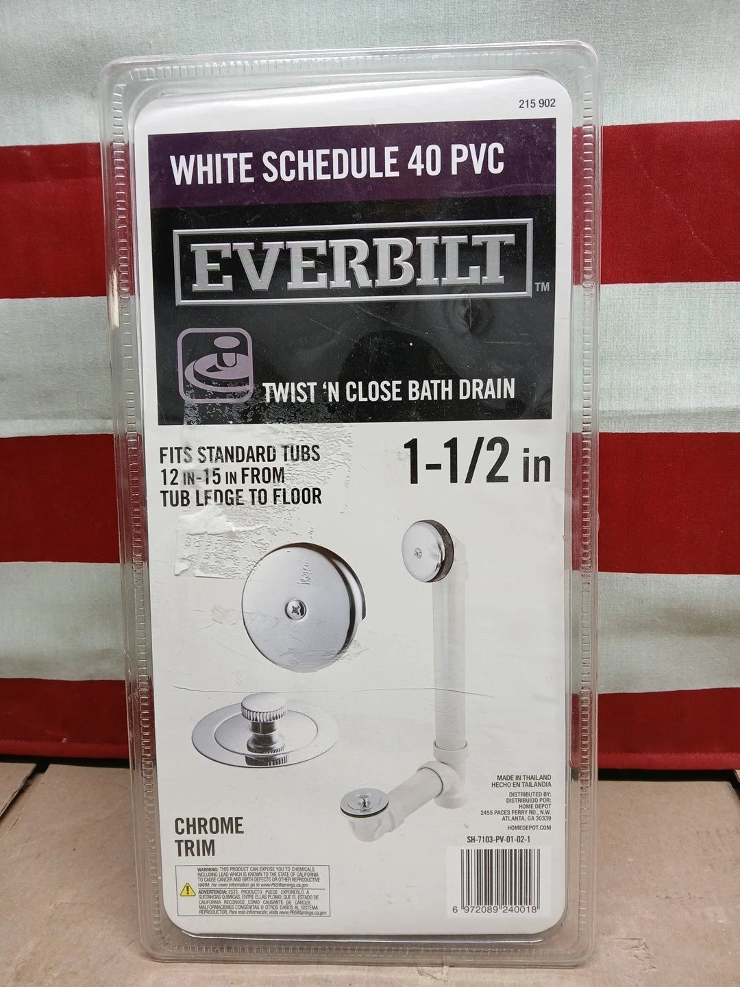 Everbilt Twist and Close 1-1/2 in. Schedule 40 White PVC Pipe Bath Waste
