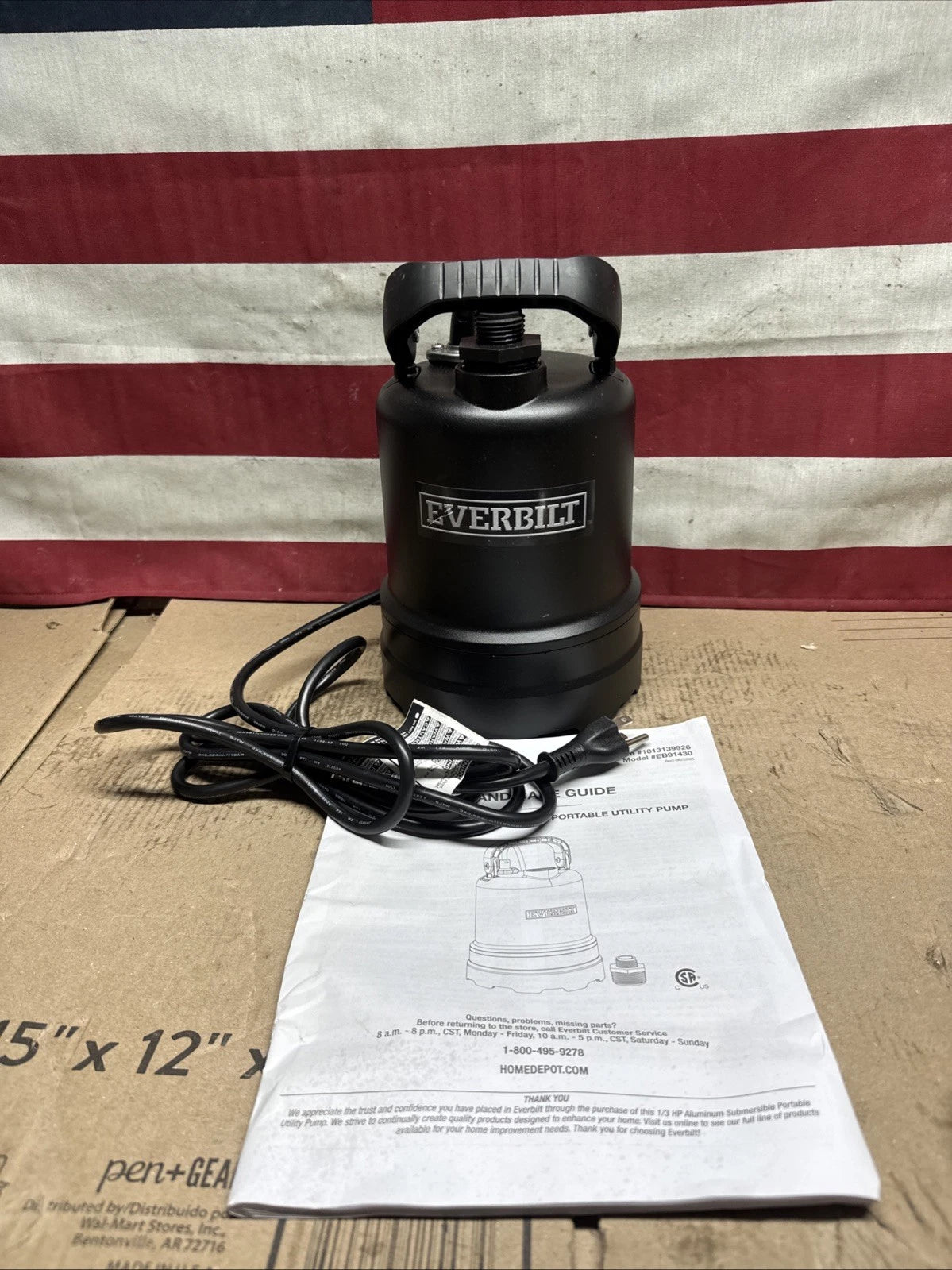 Everbilt 1/3 HP Submersible Aluminum Utility Pump EB91430