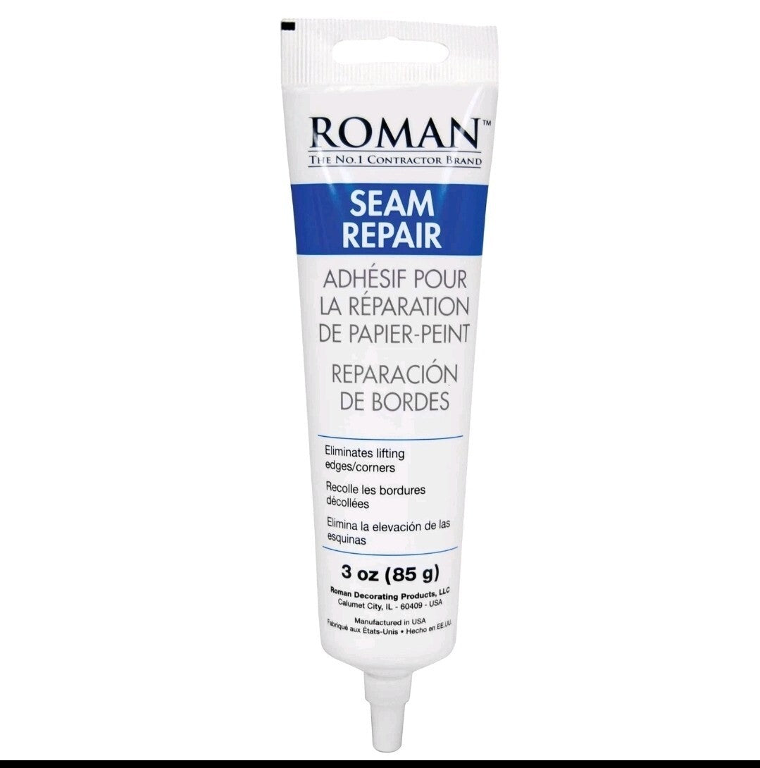 3 PACK 3X ROMAN 3 oz Wallpaper Seam Repair Adhesive Glue for Torn Edges & Seams