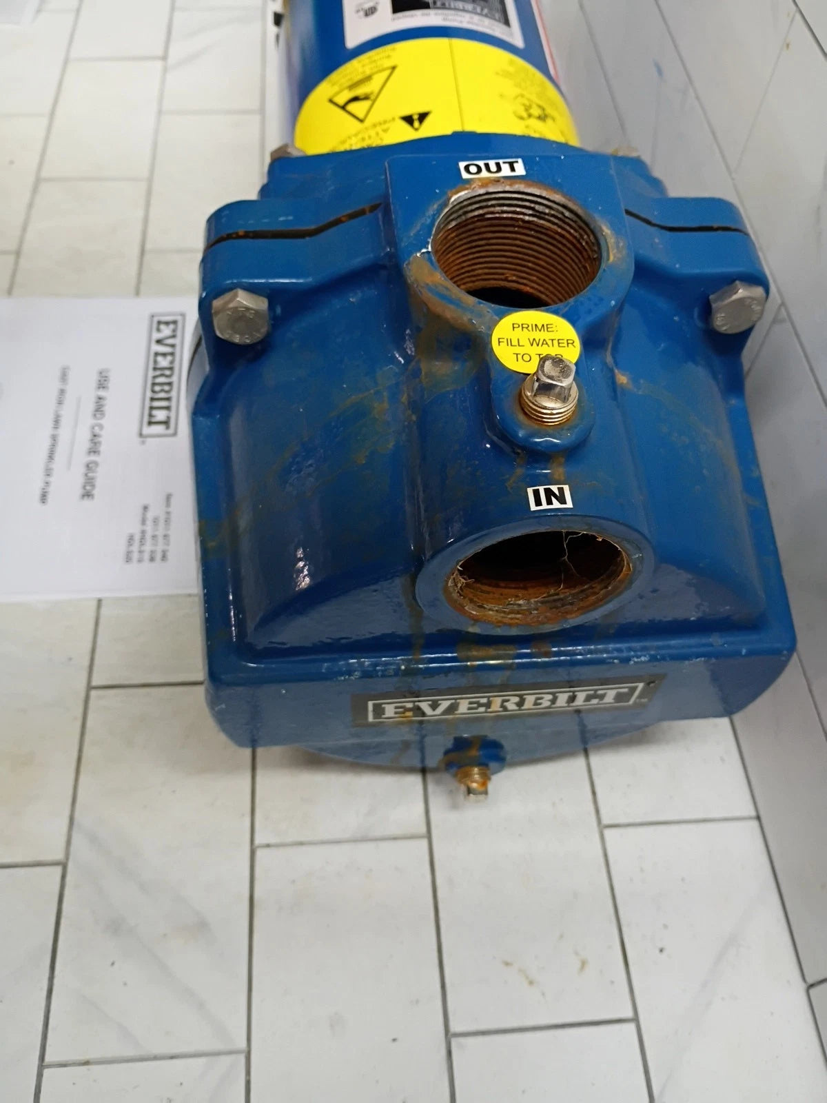 Everbilt 1-1/2HP Cast Iron Lawn Irrigation Pump, 115 /230 Dual Voltage FOR PARTS