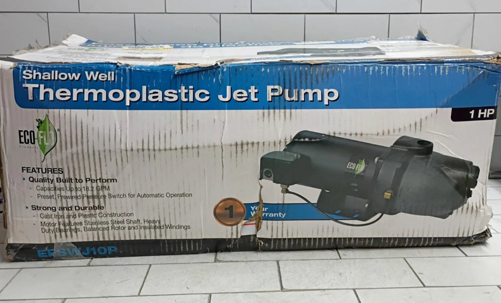 ECOFLO EFSWJ10P Thermoplastic 1HP Shallow Well Jet Pump 110/220v NEW OPEN BOX