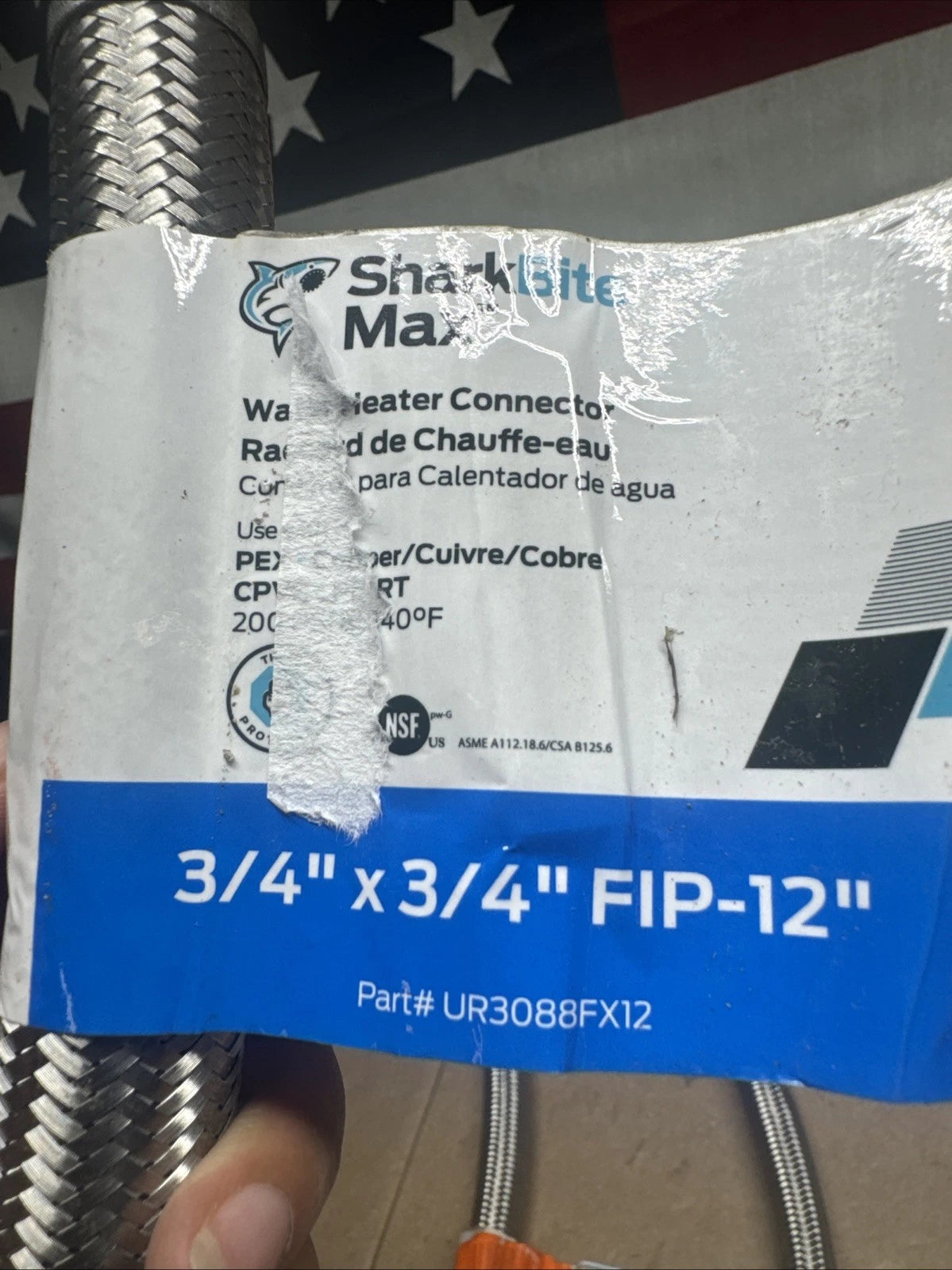 8 Pack SharkBite Water Heater Connectors 3/4 Push-Fit x 3/4 FIP Dia in. Read