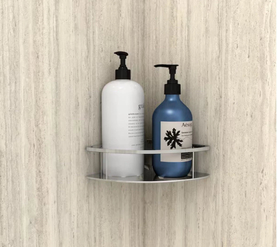 American Standard Passage Corner Shower Shelf in Brushed Metal 1202-008.266.