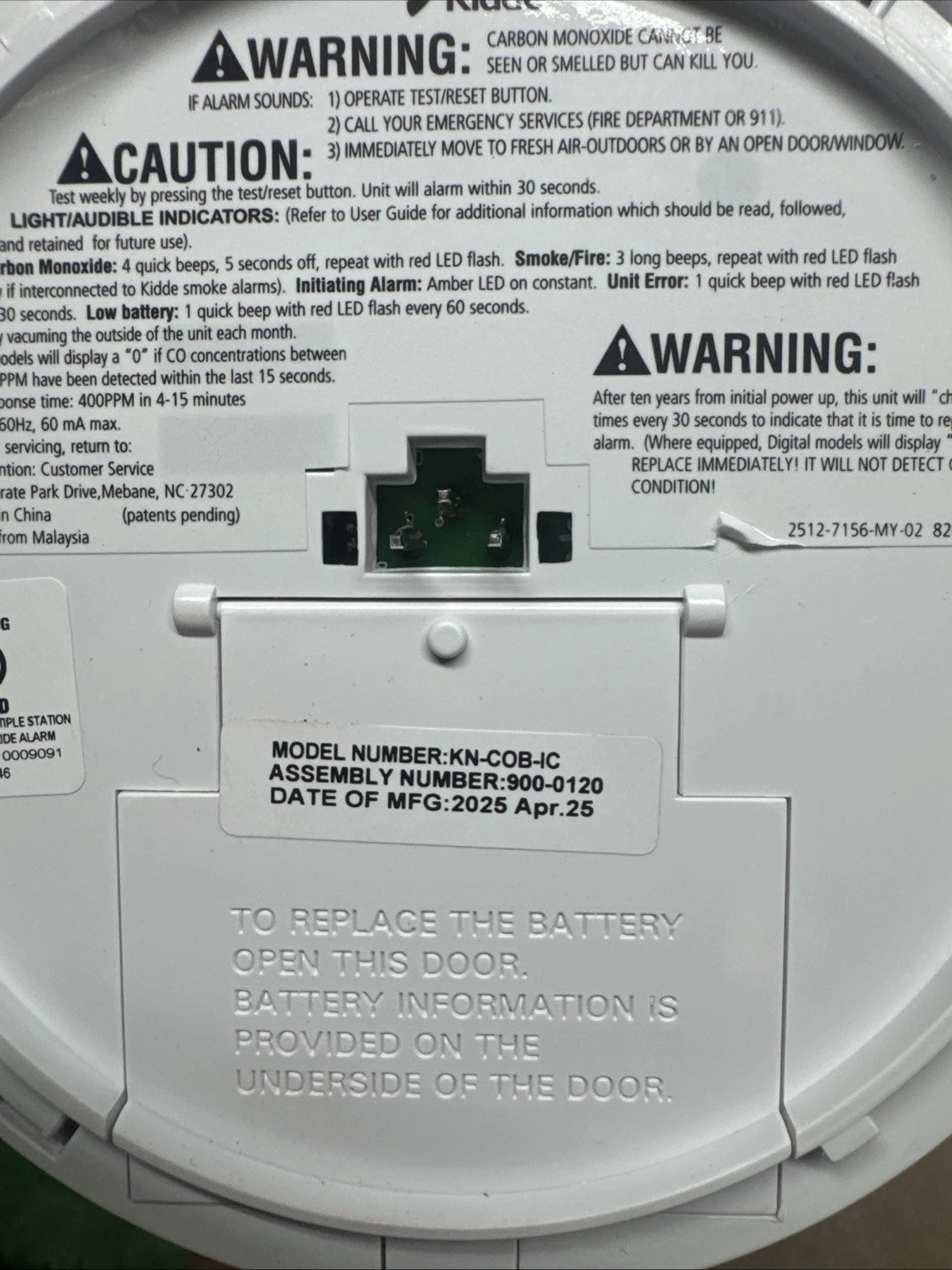 2PK KiddeFireX Hardwired Carbon Monoxide Detector w/ LED Light, Interconnectable
