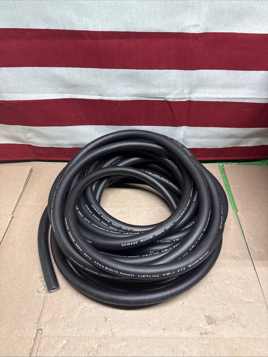 50 FEET WindyNation 6/3 SOOW SO 6 Gauge 3 Conductor Power Cord 600V Cable Wire