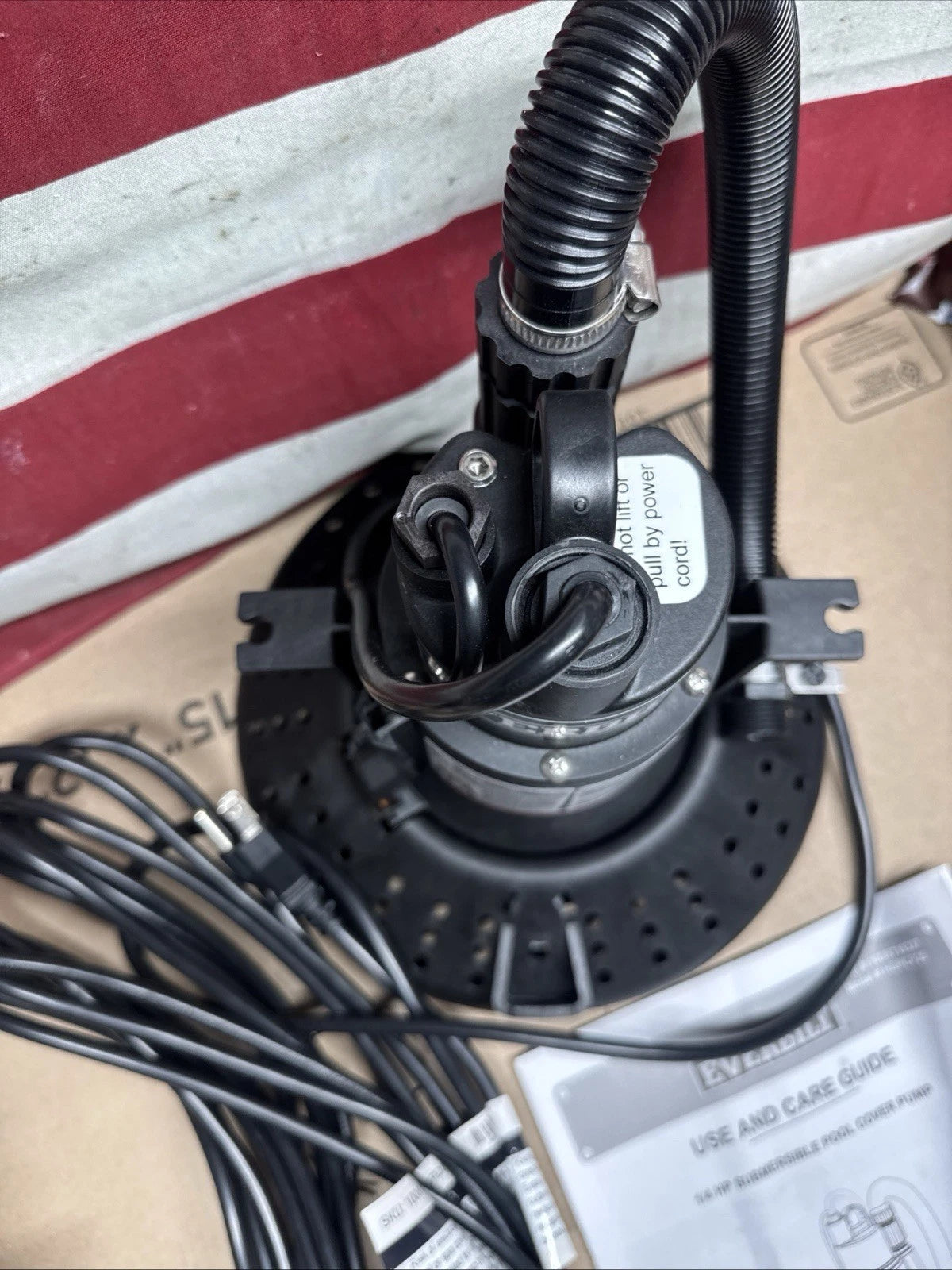 Everbilt 1/4 hp Submersible Pool Cover Pump Open Box