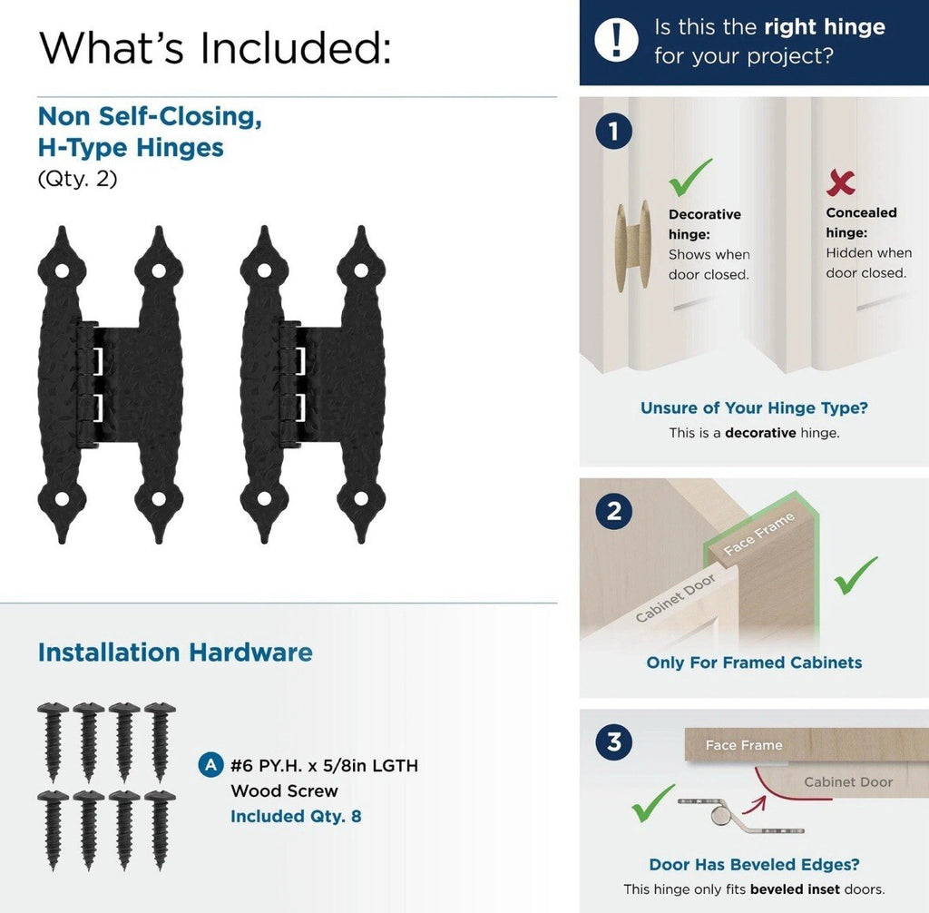 4pack Amerock BPR3406ORB Oil Rubbed Bronze Cabinet Door Hinge