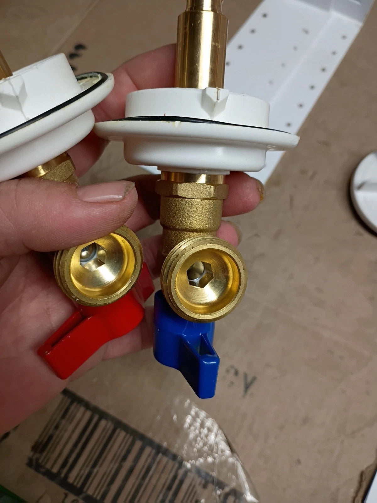 2PK Oatey Quadtro Washing Machine Outlet PEX CRIMP Box 1/4" Turn x 2" Hub 38528.
