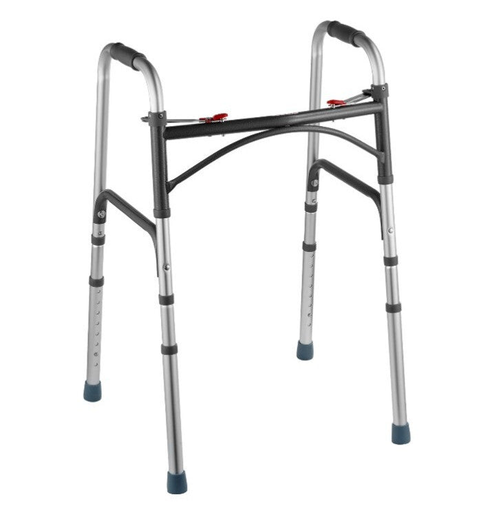 VEVOR Folding Walker Aluminum Mobility Walker Aid with Adjustable Height OB