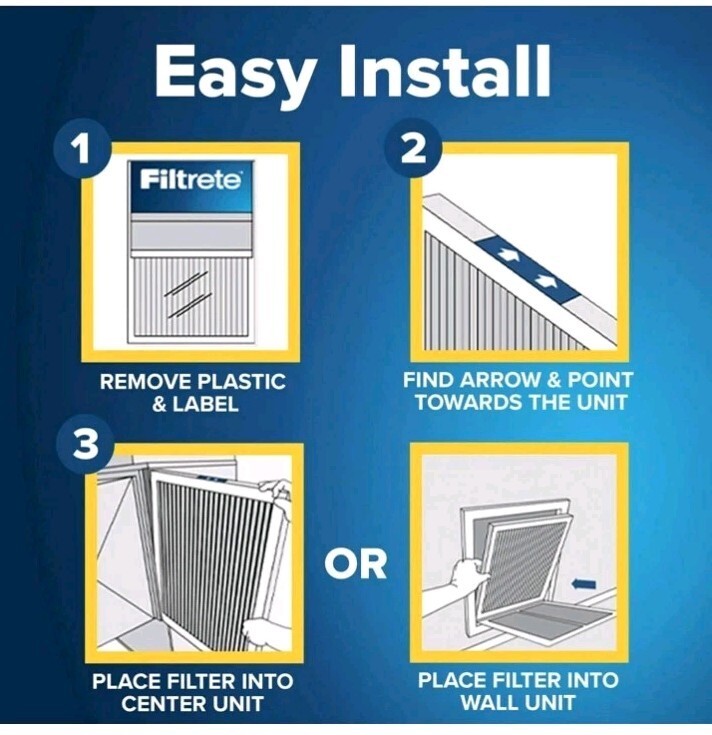 2 Pack Filtrete Electrostatic Air Filter 700 MPR 703DP5-2PK1E 20 in x 25 x 5" OB
