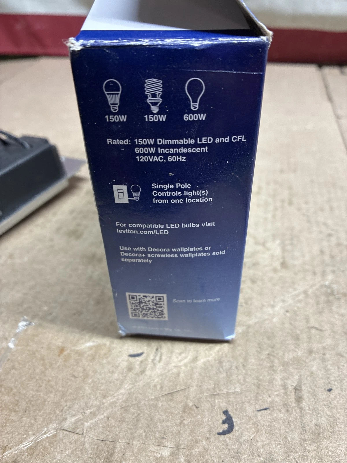 (2X) 3PK LEVITON 06672-3PW DECOR SURESLIDE LED/CFL SLIDE-TO-OFF DIMMER WHITE