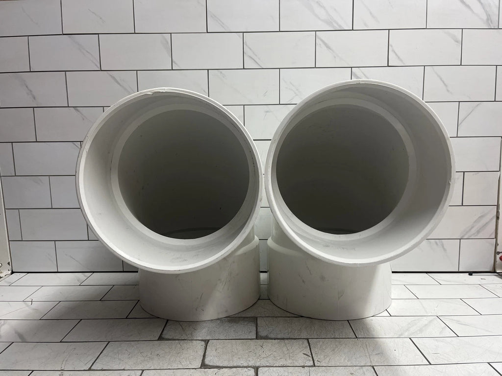 (2PK) Charlotte Pipe PVC 00300 1800 8" PVC DWV 90-Degree Elbow Sch 40 Fittings