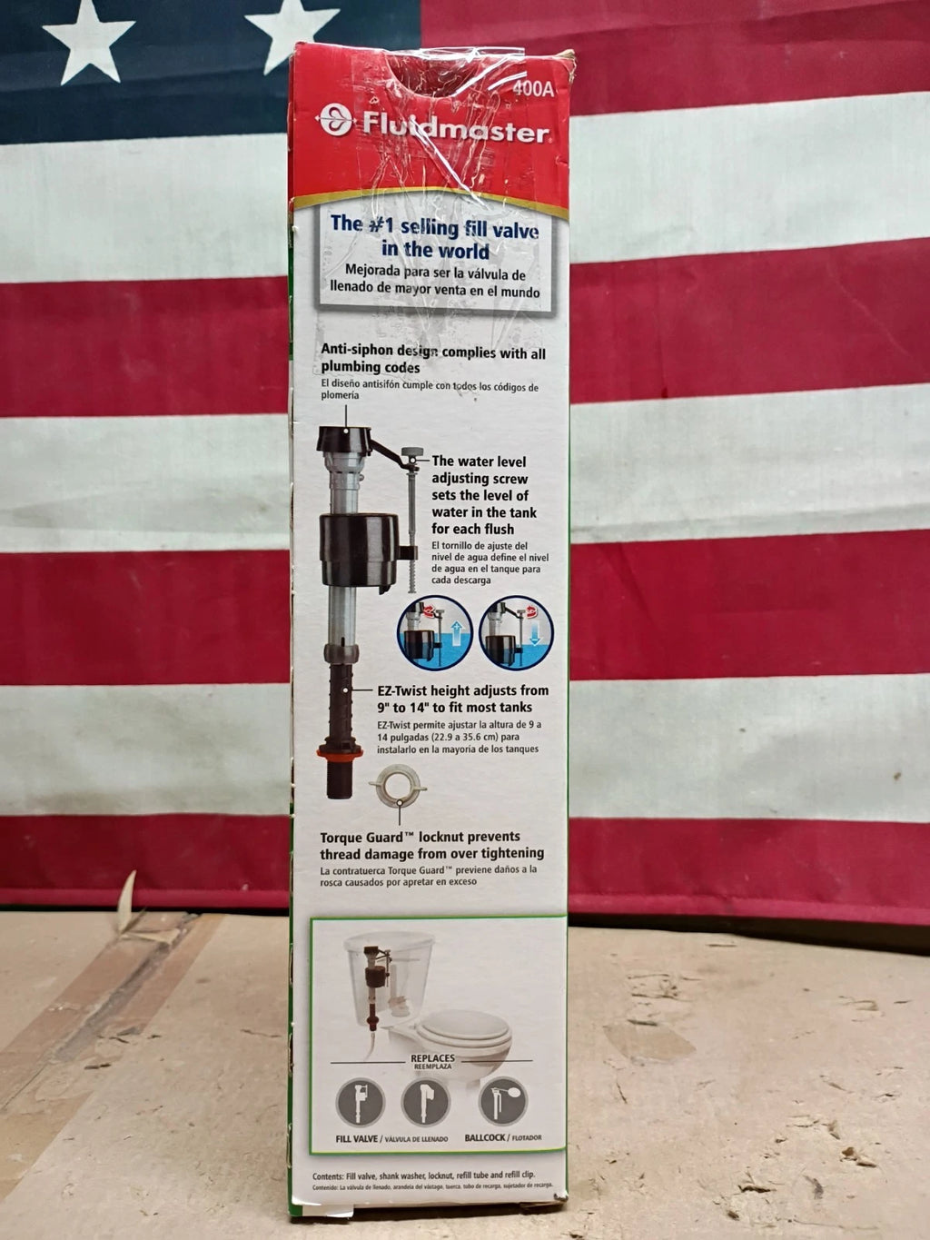 12PK Fluidmaster 400A Anti-Siphon Toilet Tank Fill Valve Open Box