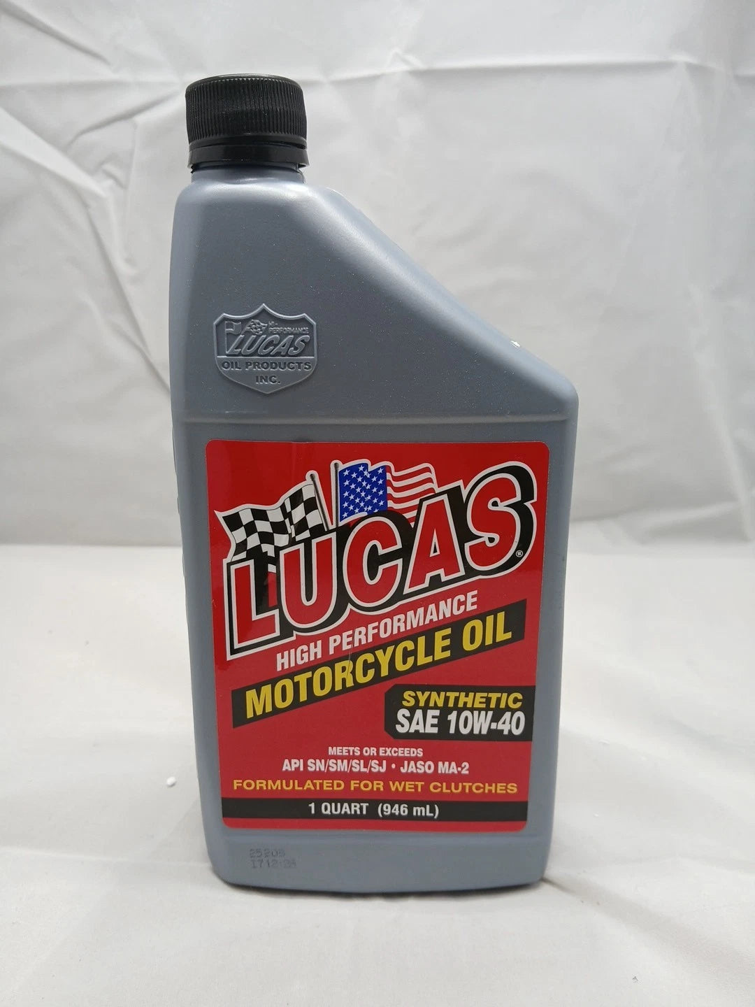 Lucas Synthetic Motorcycle Engine Oil 10W-40 1 Quart