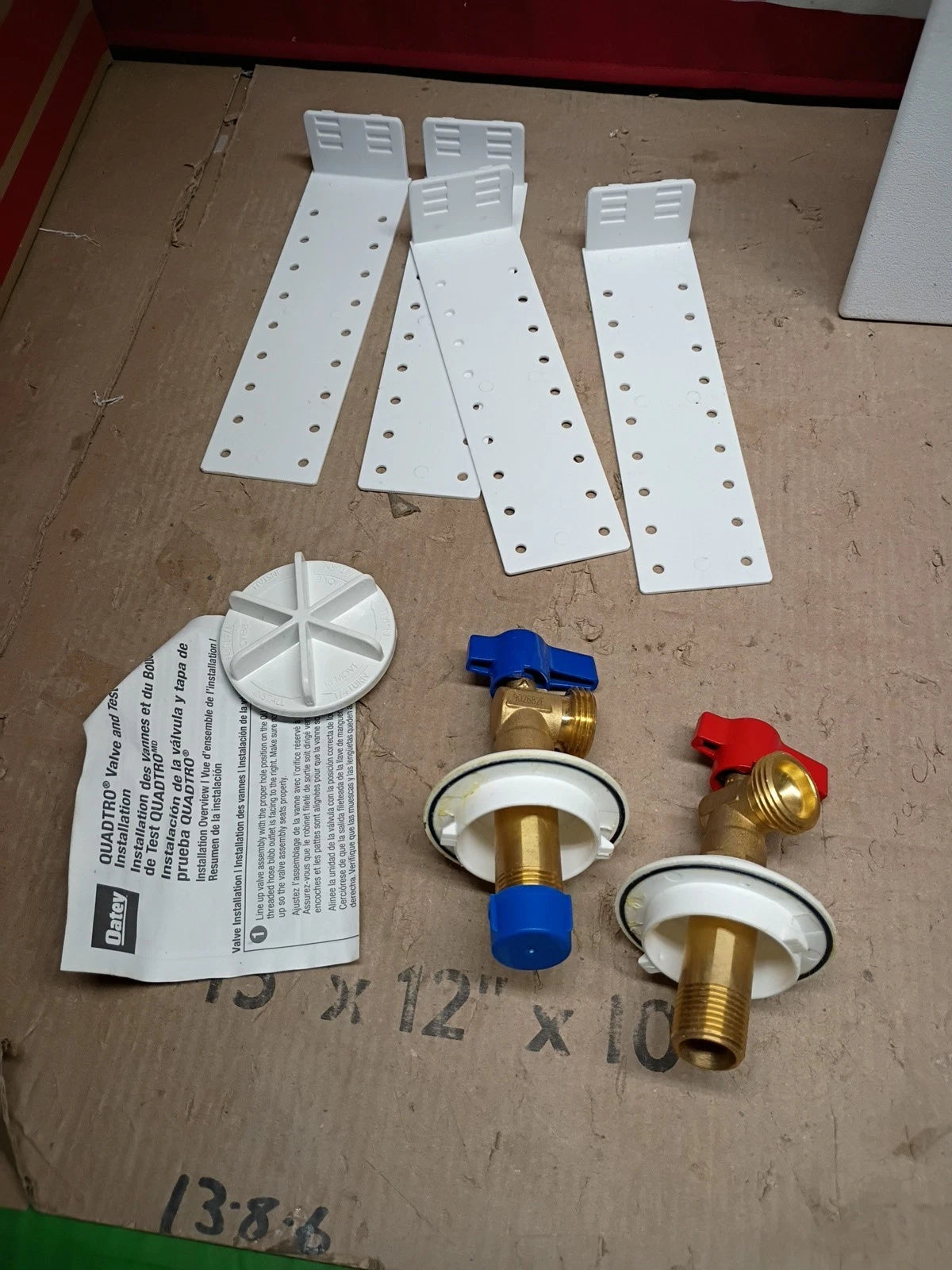 4PK Quadtro 38529 Washing Machine Outlet Box'' Oatey 4 Options Model, Open Box,