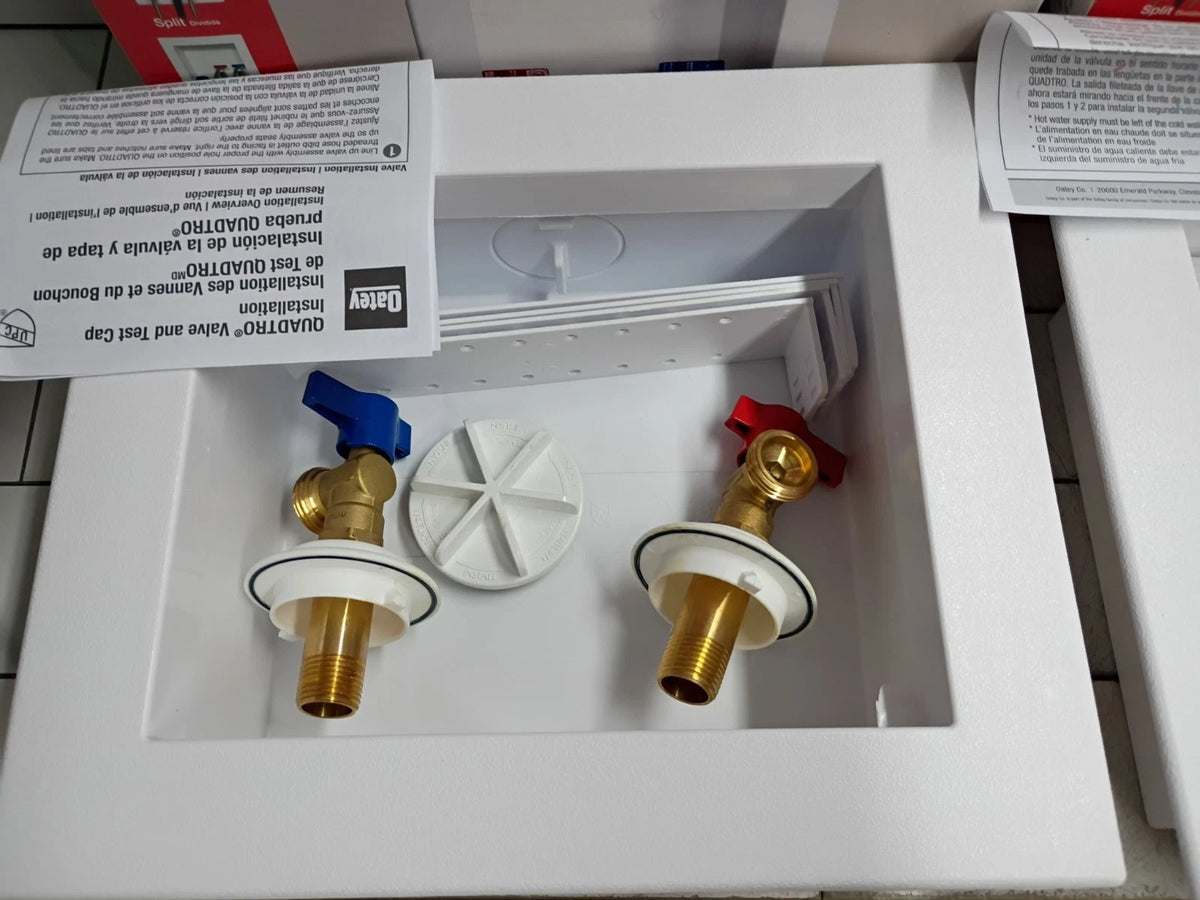 (2 Pack) Oatey 38529 Washing Machine Center Drain Outlet Box With Swt Valves OB