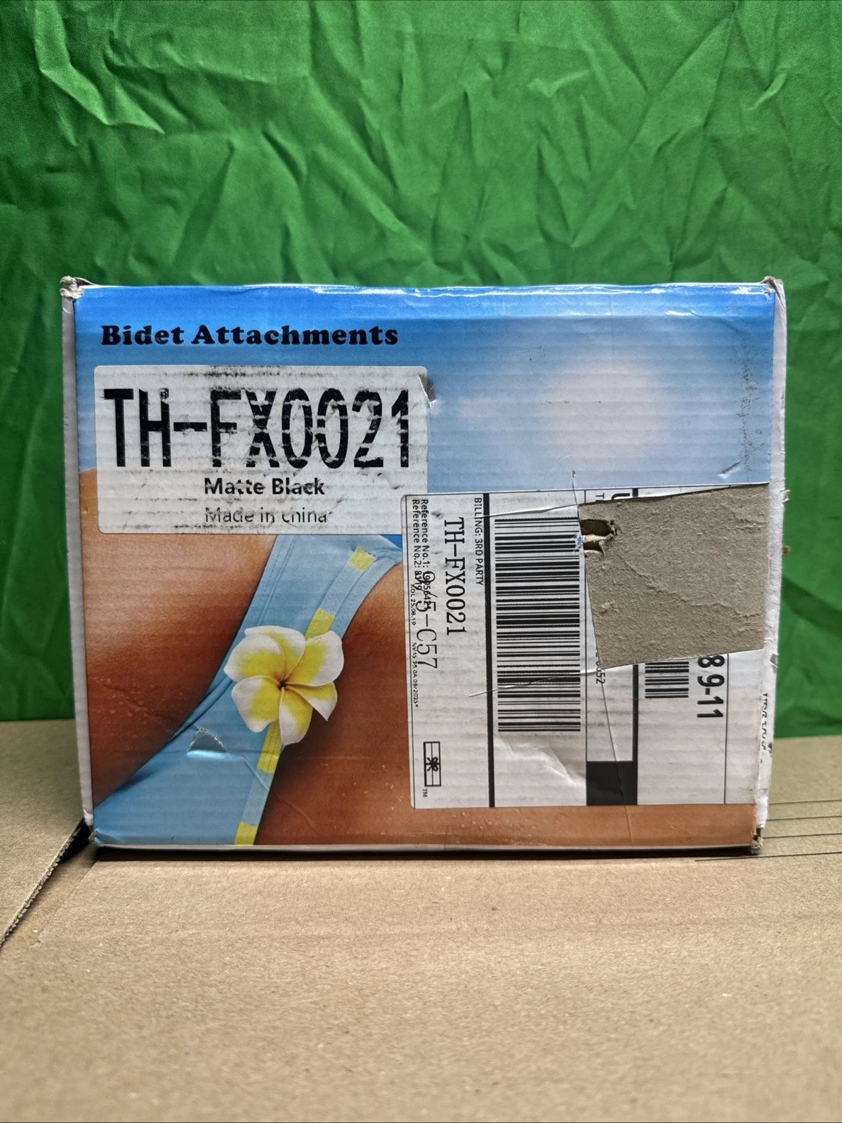 TH-FX0021 Bidet Attachments Matte Black Sprayer, Sprayer Holder, T-Valve, Hose
