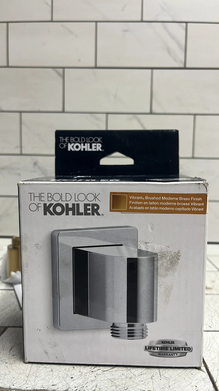 Kohler 98351-2MB Supply Elbow 1/2" Brass Check Valve-modern Brass open box