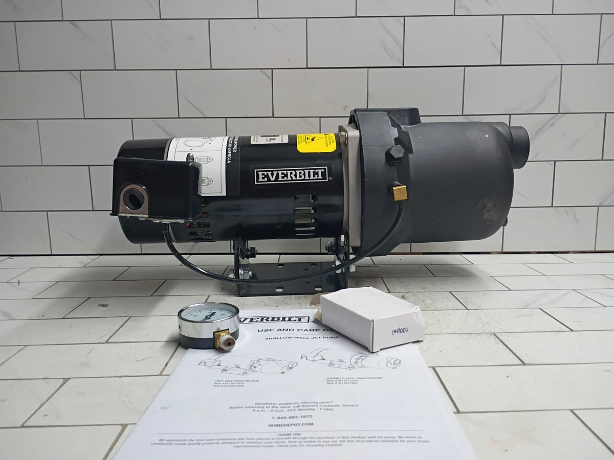 Everbilt HDSWH5P 1/2 HP Plastic Shallow Well Jet Pump New Open Box
