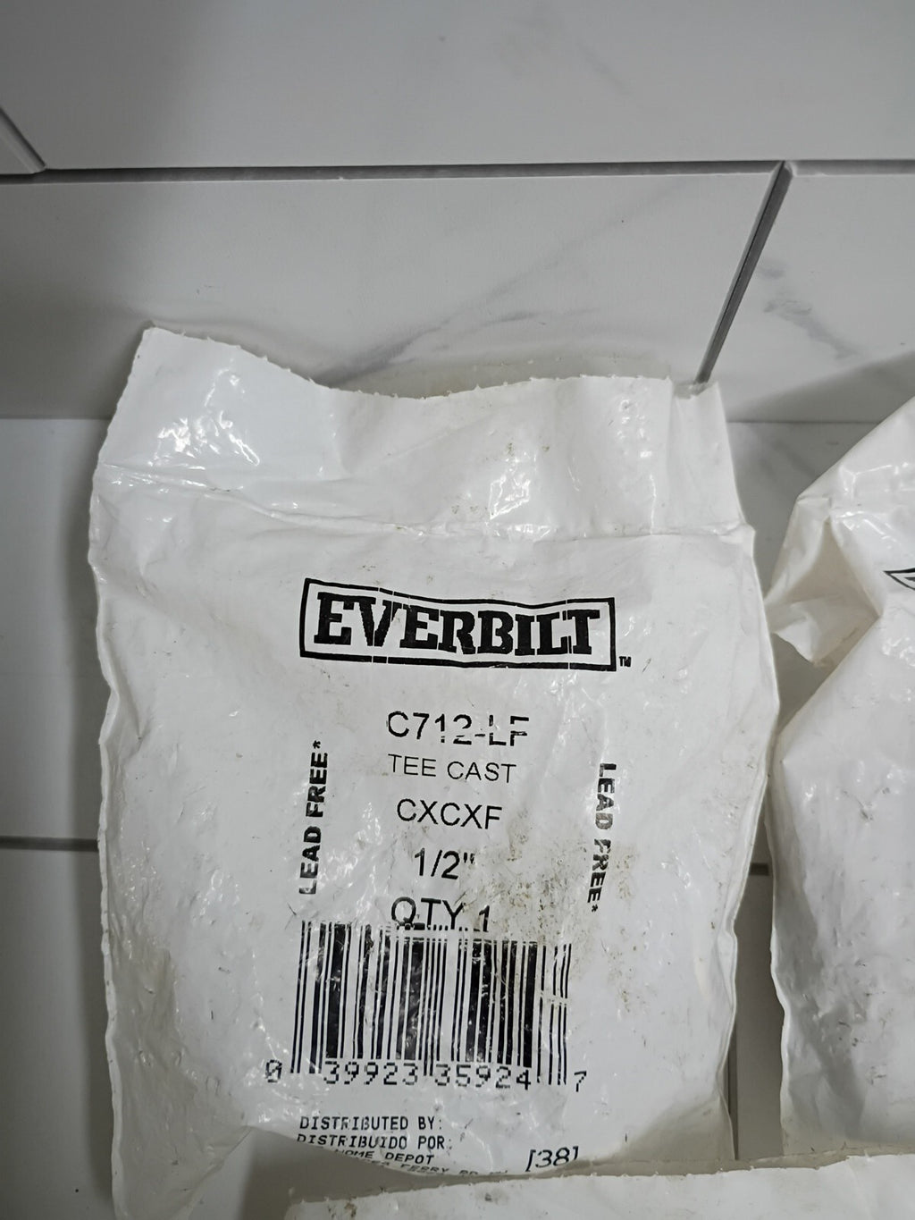 7pk Everbilt C712-L Lead-Free Bronze Alloy Pressure Tee C x C x F 1/2 New OB