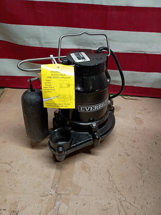 Everbilt 1000041119 1/3 HP Cast Iron Submersible Sump Pump New Open Box