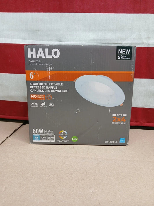 HALO LT 6-Inch Canless Indoor/Outdoor LED Downlight with Selectable Color