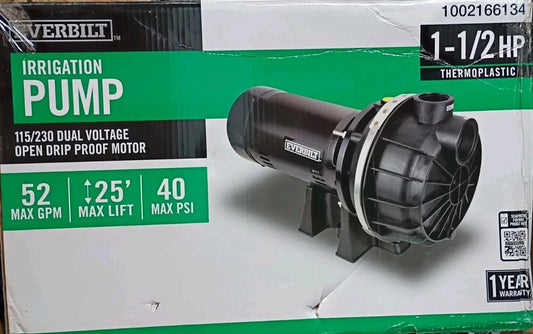 Everbilt Lawn Irrigation Pump Plastic 1.5HP HDLS15P USED