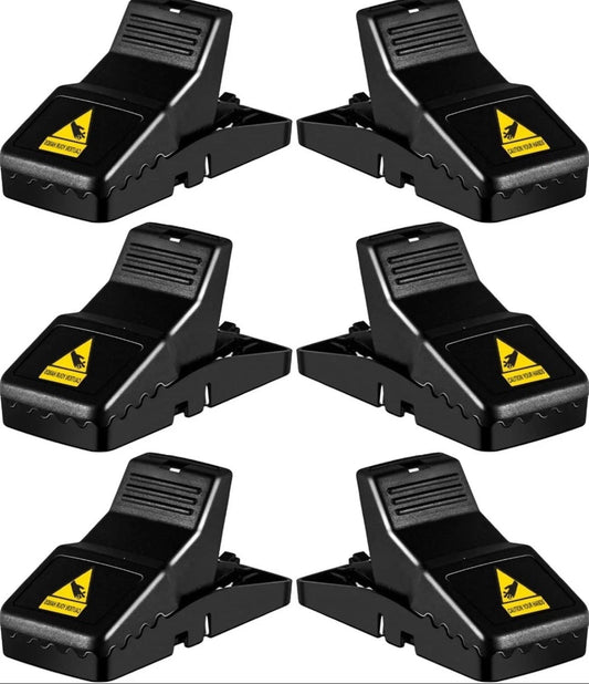 6 Feeke Rat Trap, Large Mouse Traps, Mouse Traps Indoor for Home, Instant Kill!