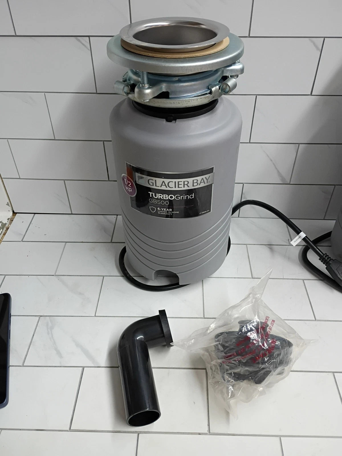 Glacier Bay GB500 Turbo Grind 1/2hp Garbage Disposal Open Box Read