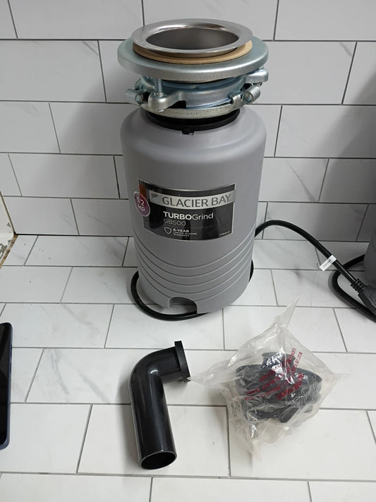Glacier Bay GB500 Turbo Grind 1/2hp Garbage Disposal Open Box Read