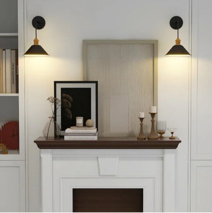 2-pack of 8.7-inch black LED wall sconces Open Box