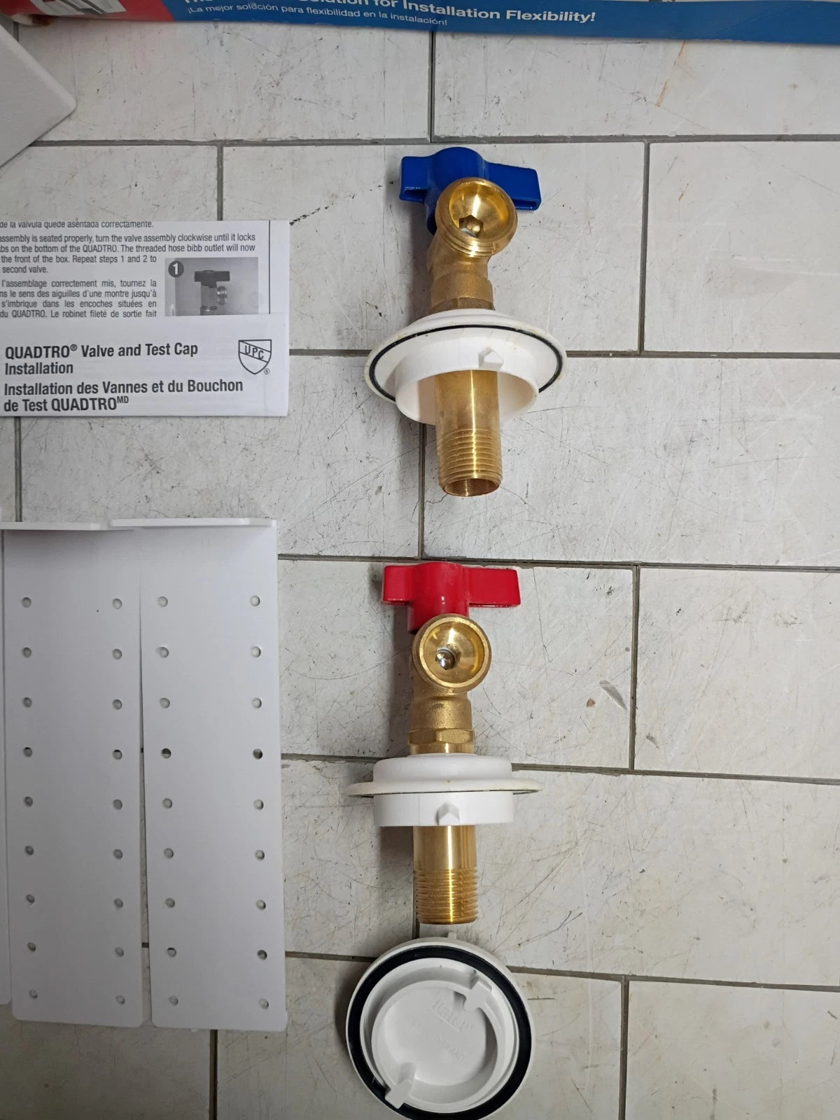 Oatey Quadtro 38529 Washing Machine Outlet Box Quarter-Turn Brass Valves OB