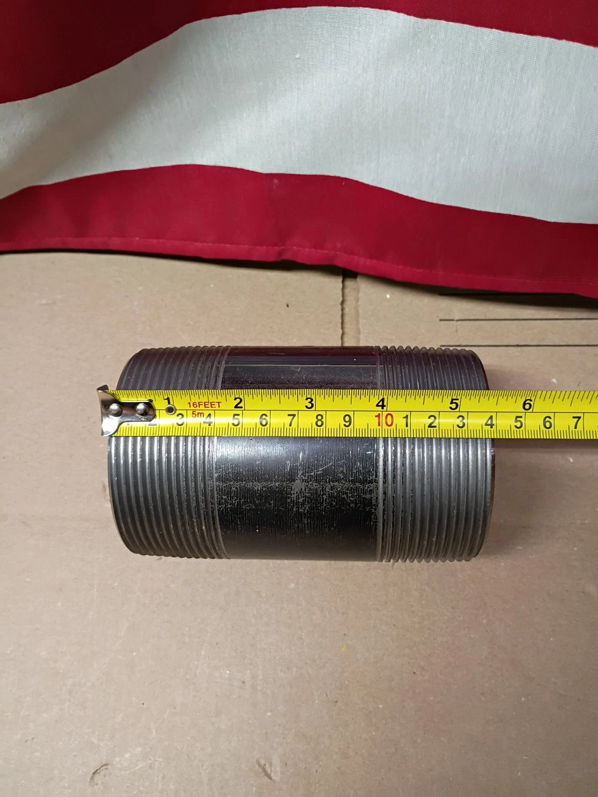 Lot Of 2 | 3" x 5-1/2" Black Steel Pipe Nipple MNPT Threaded Schedule 40