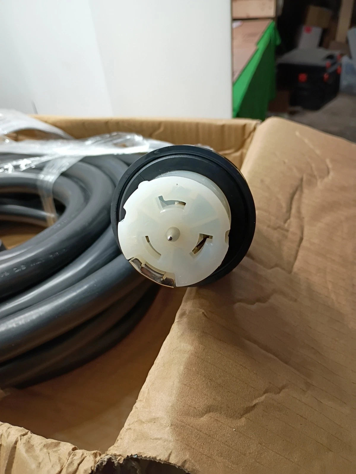 50' Ningbo Linsheng 3125212 R.V. Power Cord 600V 50A 6AWG STW 3/C w/Handle