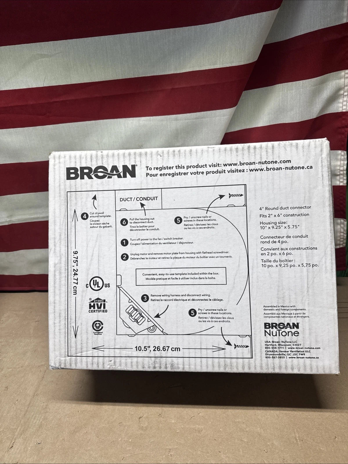 BROAN 80CFM Bathroom Ventilation Exhaust Fan Clean Cover Roomside AER80K NEW