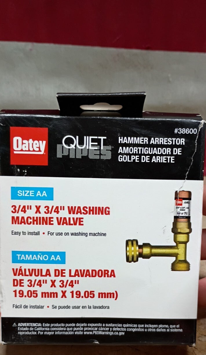 Lot Of 8 Oatey Quiet Pipes 3/4 x 3/4 Washing Machine Hammer Arrestor Open Box