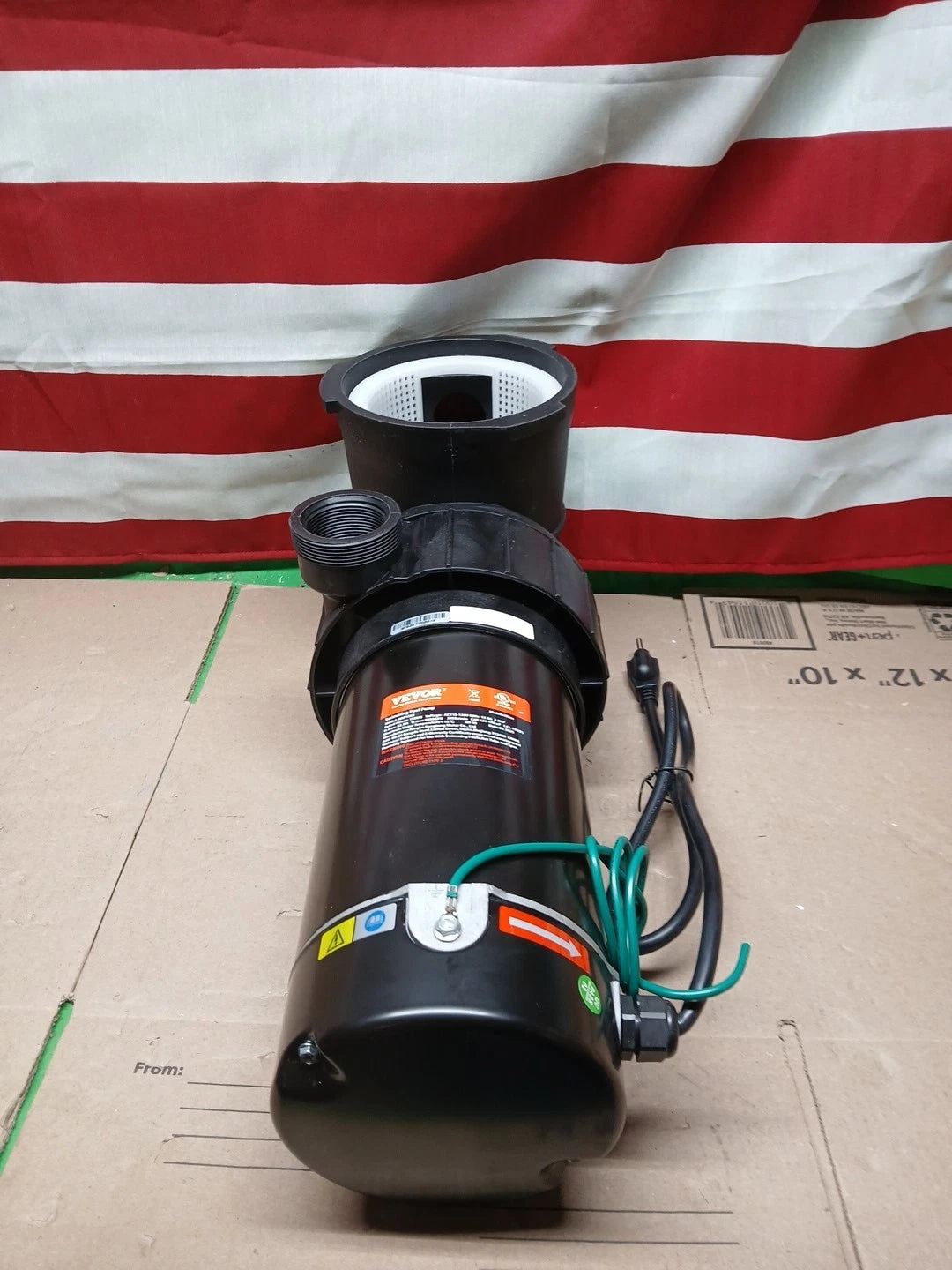VEVOR Swimming Pool Pump 2.0HP 115V 1500W, Single Speed Pumps for Above...