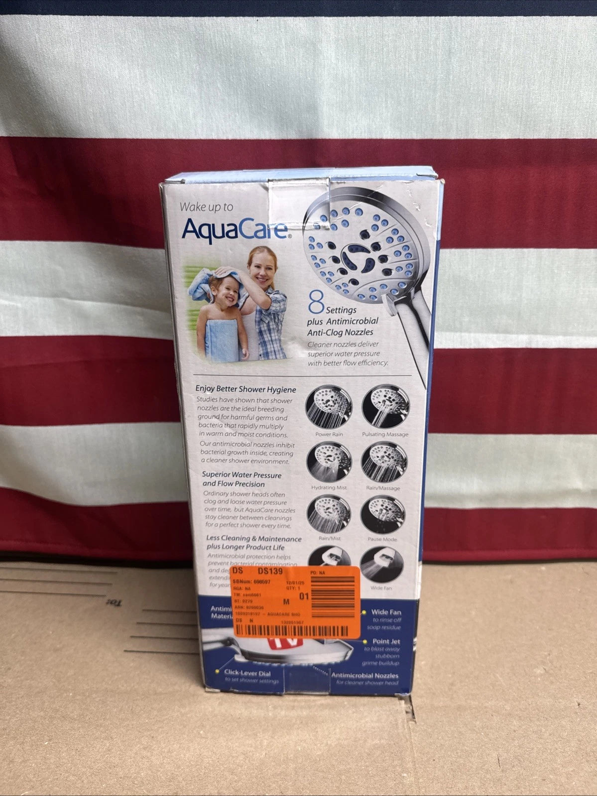 8-Spray Patterns 4.5 in. Wall Dual Shower Head As Seen On TV Factory