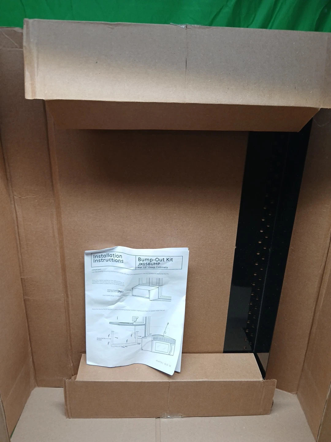 GE JX15BUMPBB 15” BLACK MICROWAVE OVEN BUMP OUT KIT NEW OPEN BOX