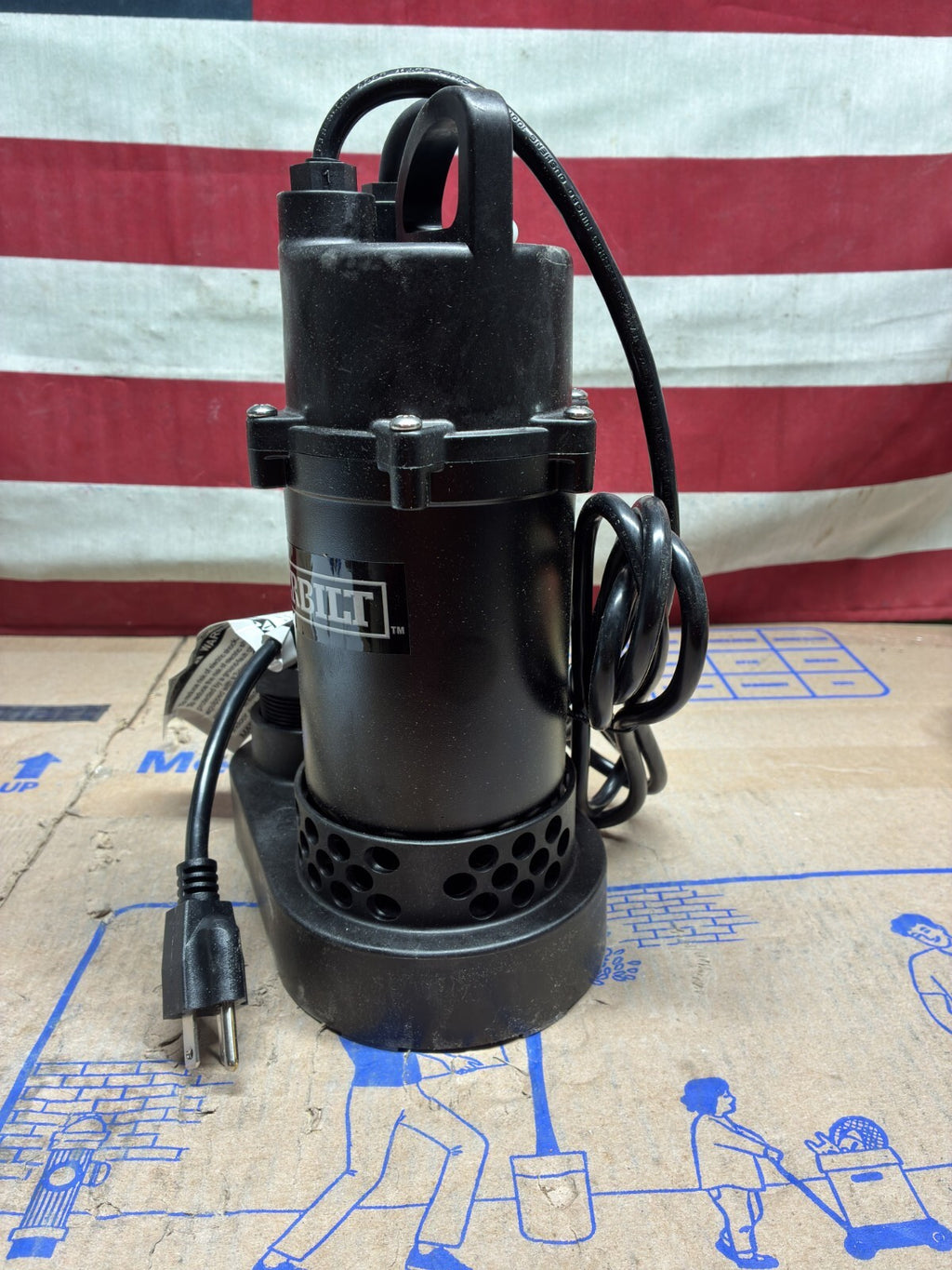 Everbilt 1/4 HP Aluminum Sump Pump w/ Tether Float Switch HDSP25W NEW OPEN BOX.