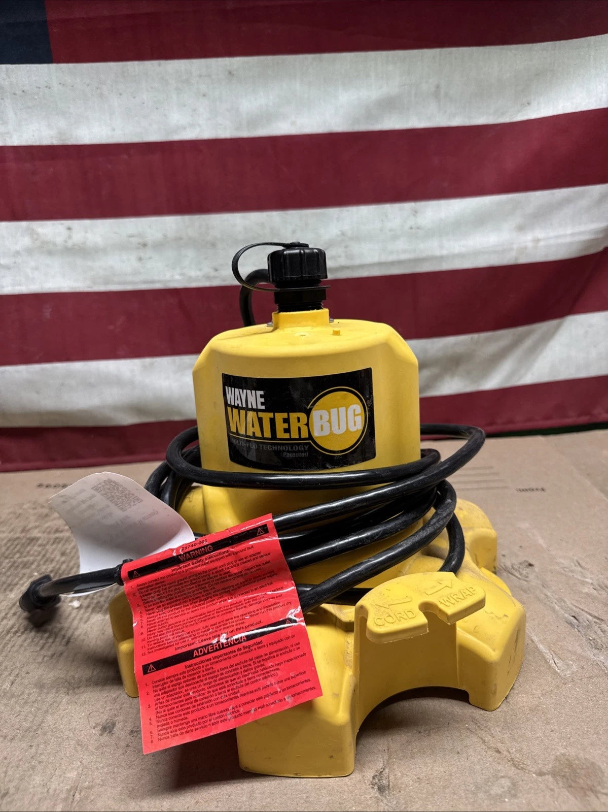 Wayne 1/6 HP WaterBUG Submersible Utility Pump with Multi-Flo Technology USED.