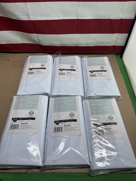 (LOT OF 7) Zenna Home Solid PEVA Shower Curtain Liner Medium Weight White