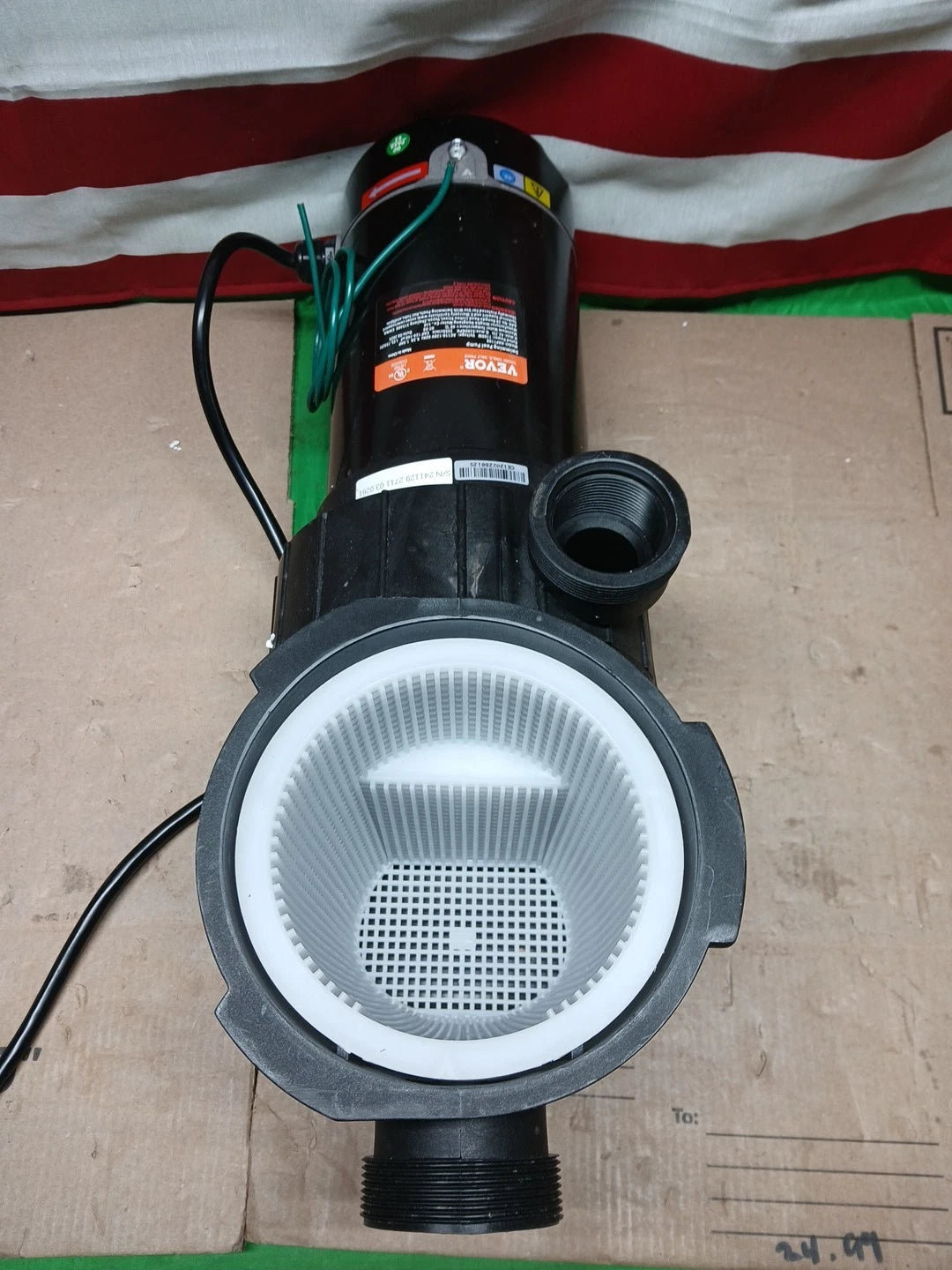 VEVOR Swimming Pool Pump 1.5HP 115V 1100W, Single Speed Pumps for Above Ground,